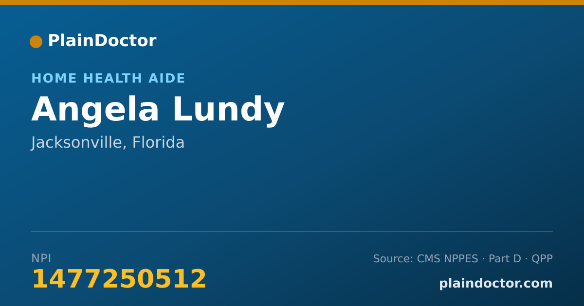 Shareable card for Angela Lundy - Home Health Aide, Jacksonville, FL