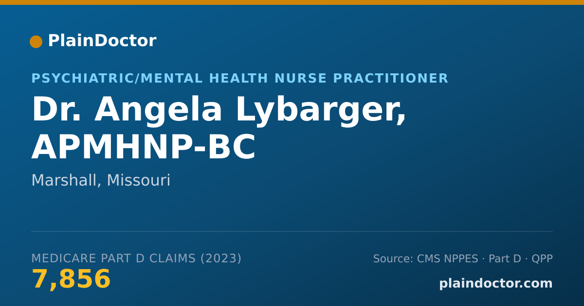 Shareable card for Angela Lybarger, APMHNP-BC - Psychiatric/Mental Health Nurse Practitioner, Marshall, MO