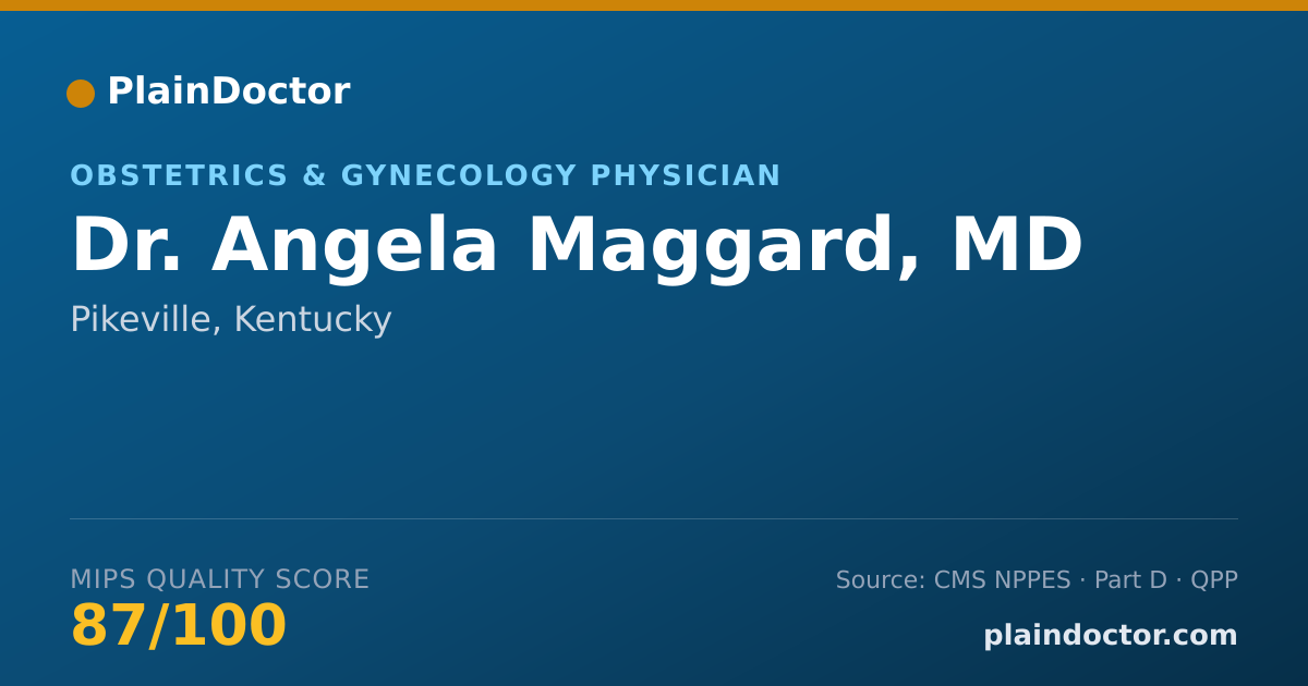 Shareable card for Angela Maggard, MD - Obstetrics & Gynecology Physician, Pikeville, KY