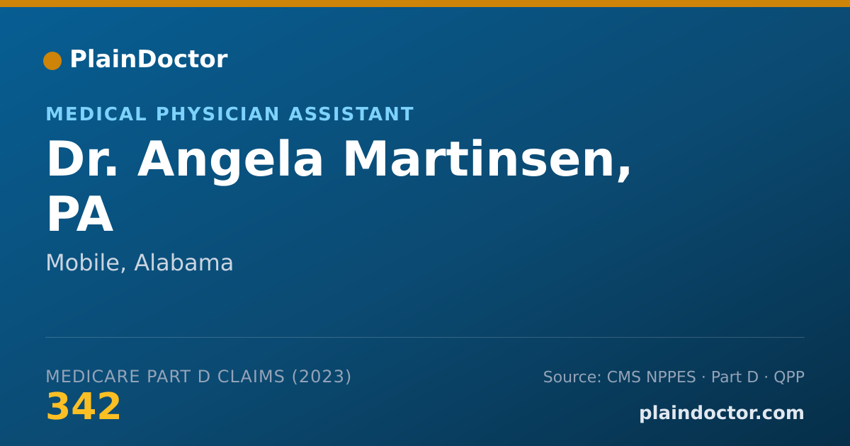 Shareable card for Angela Martinsen, PA - Medical Physician Assistant, Mobile, AL