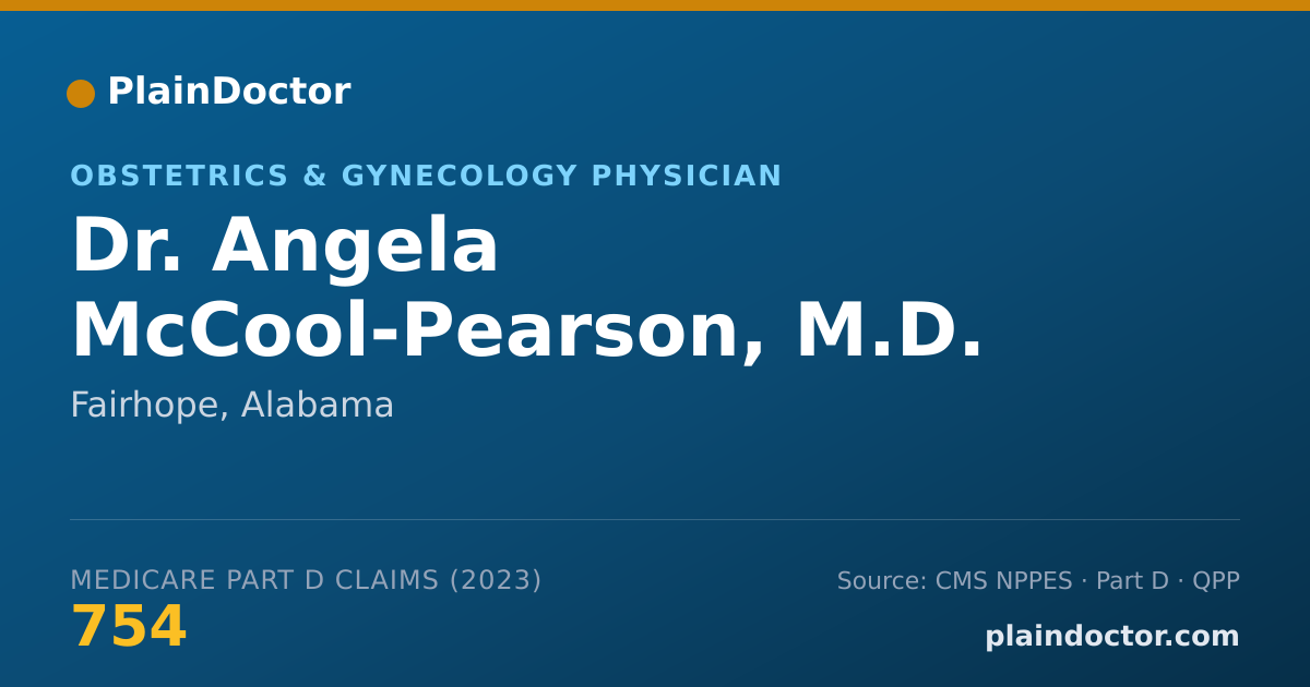 Shareable card for Angela McCool-Pearson, M.D. - Obstetrics & Gynecology Physician, Fairhope, AL