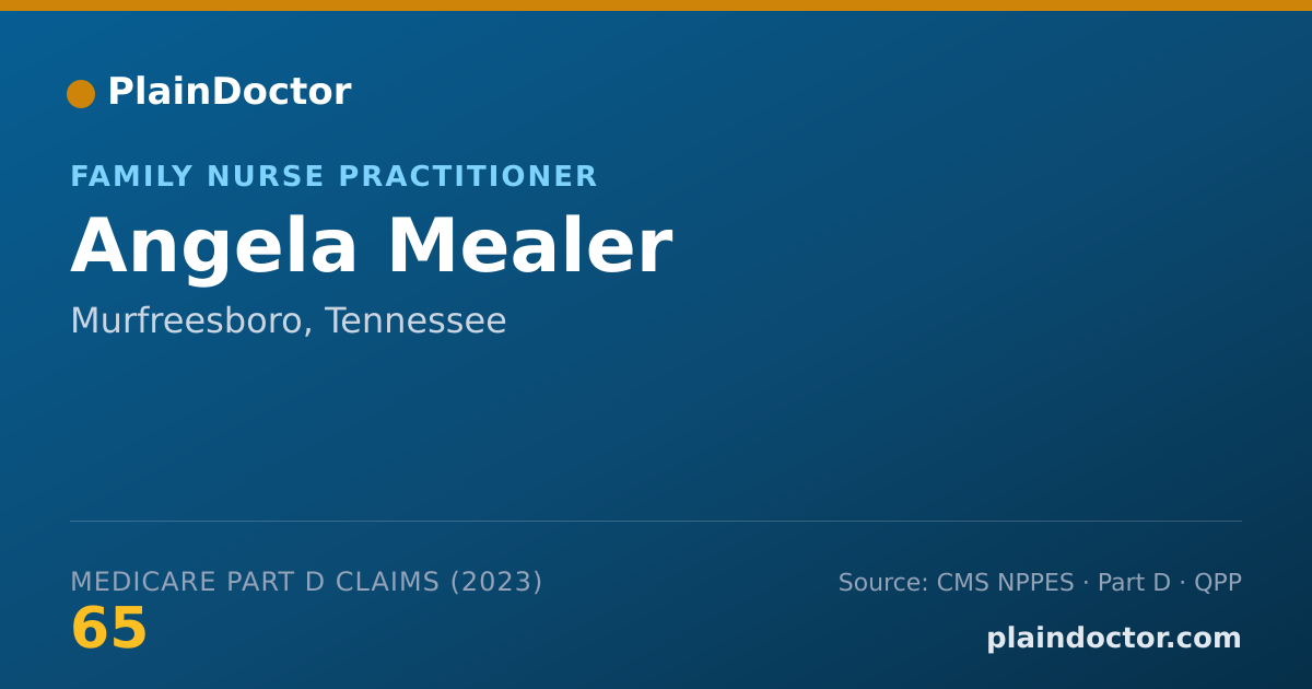 Shareable card for Angela Mealer - Family Nurse Practitioner, Murfreesboro, TN