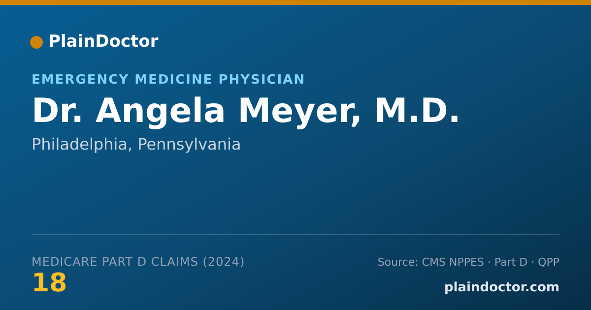 Shareable card for Angela Meyer, M.D. - Emergency Medicine Physician, Philadelphia, PA