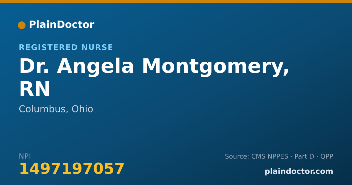 Shareable card for Angela Montgomery, RN - Registered Nurse, Columbus, OH
