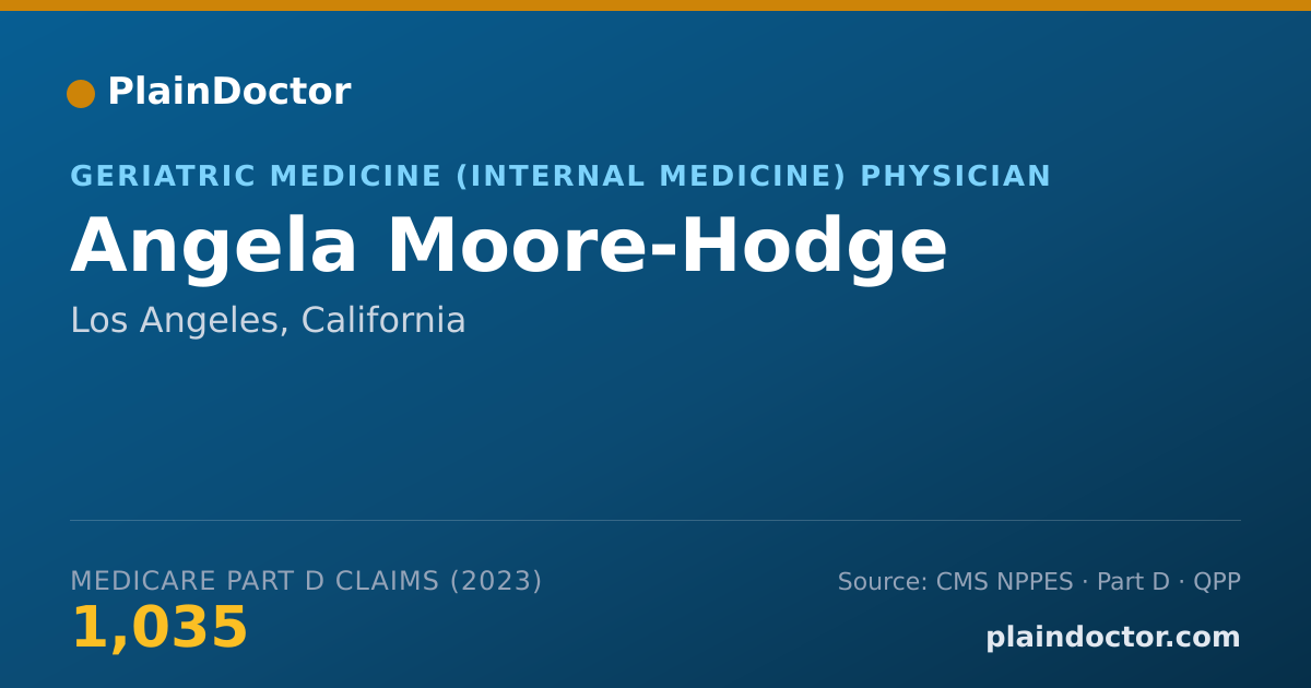 Shareable card for Angela Moore-Hodge - Geriatric Medicine (Internal Medicine) Physician, Los Angeles, CA