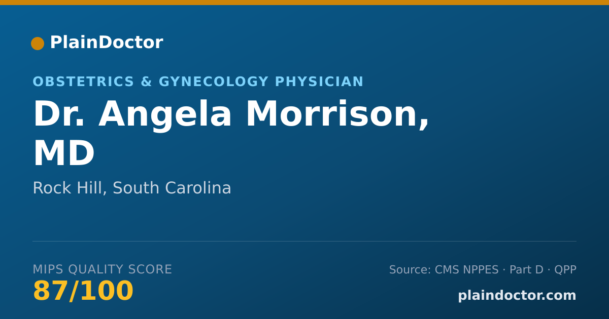 Shareable card for Angela Morrison, MD - Obstetrics & Gynecology Physician, Rock Hill, SC