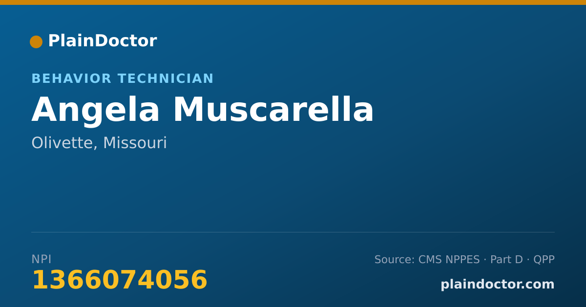 Shareable card for Angela Muscarella - Behavior Technician, Olivette, MO