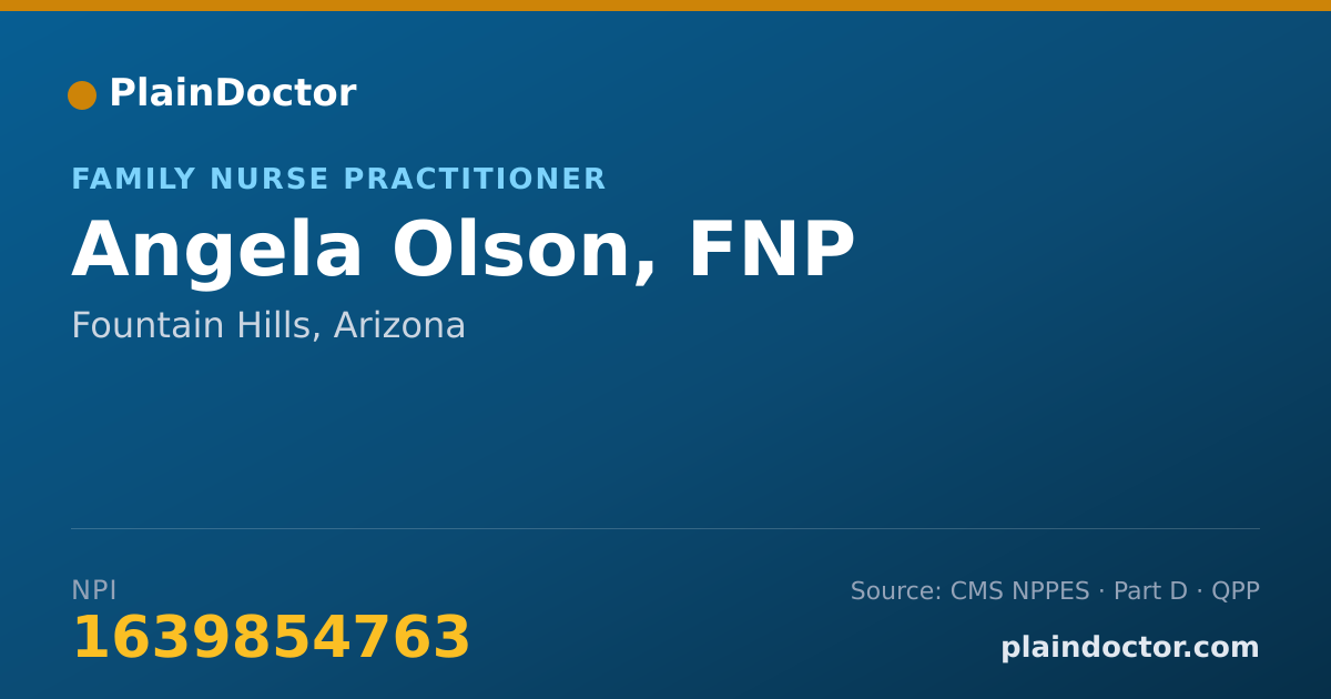 Shareable card for Angela Olson, FNP - Family Nurse Practitioner, Fountain Hills, AZ