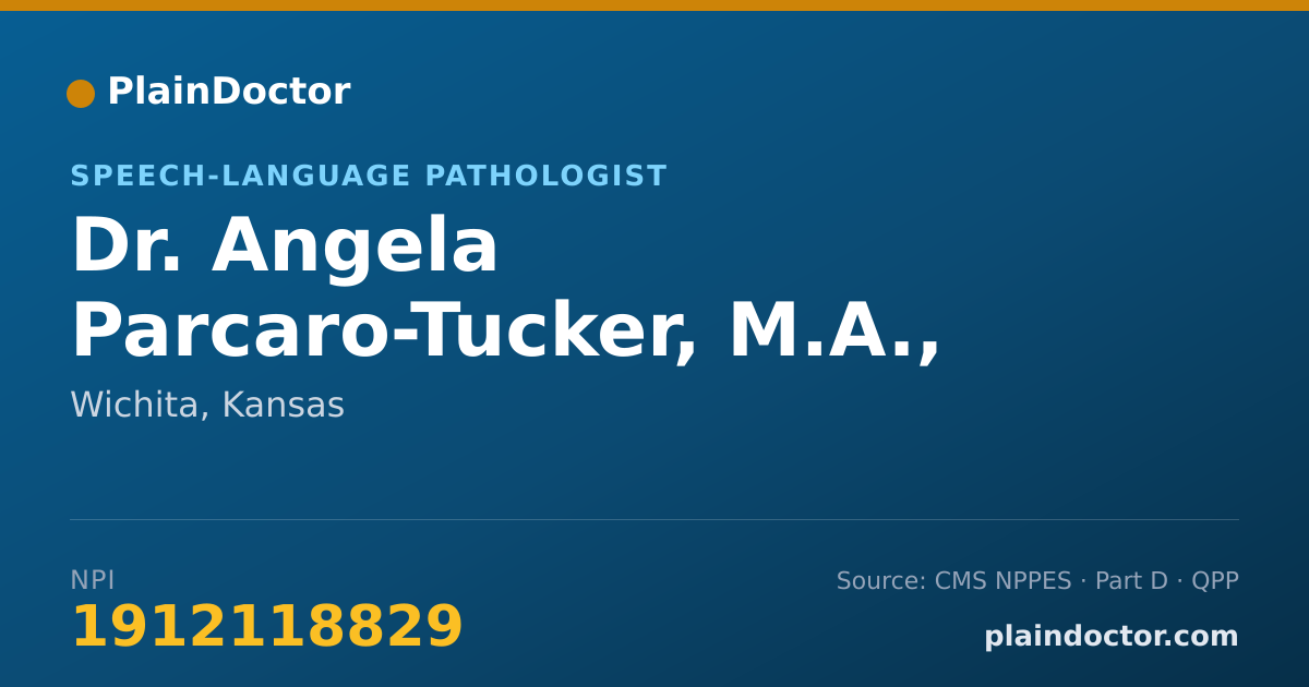 Shareable card for Angela Parcaro-Tucker, M.A., CCC-SLP - Speech-Language Pathologist, Wichita, KS