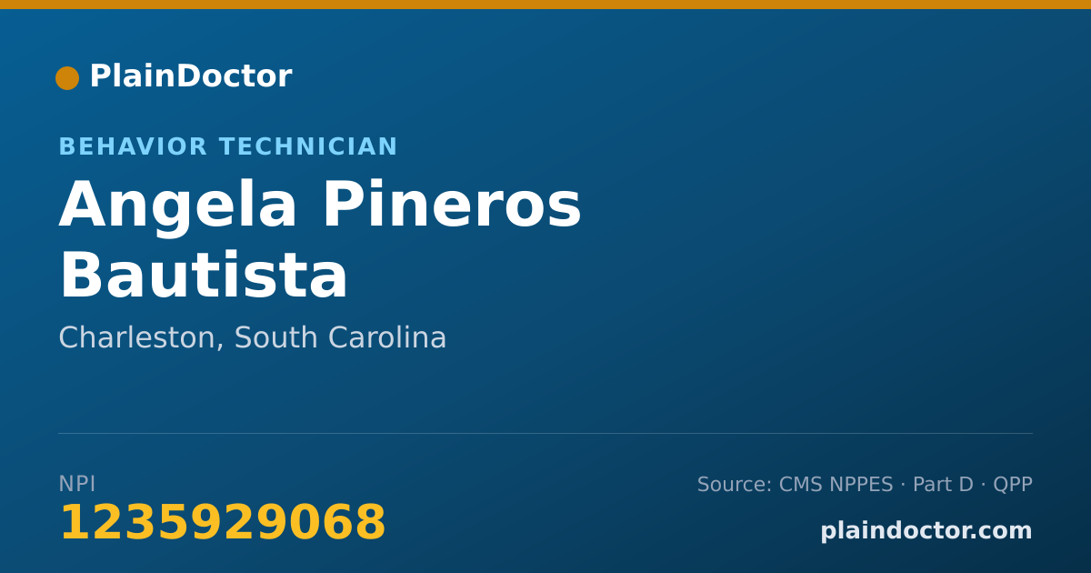 Shareable card for Angela Pineros Bautista - Behavior Technician, Charleston, SC