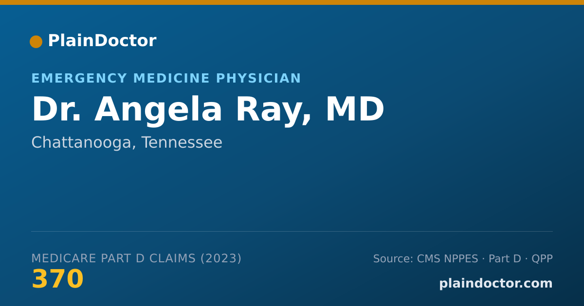 Shareable card for Angela Ray, MD - Emergency Medicine Physician, Chattanooga, TN