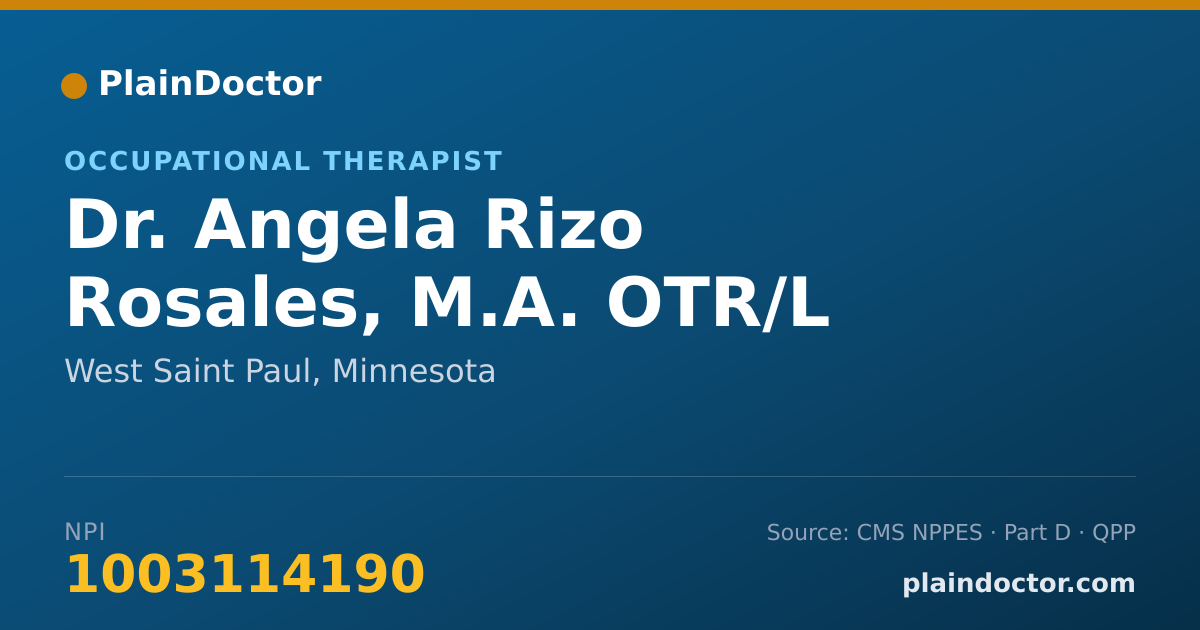 Shareable card for Angela Rizo Rosales, M.A. OTR/L - Occupational Therapist, West Saint Paul, MN