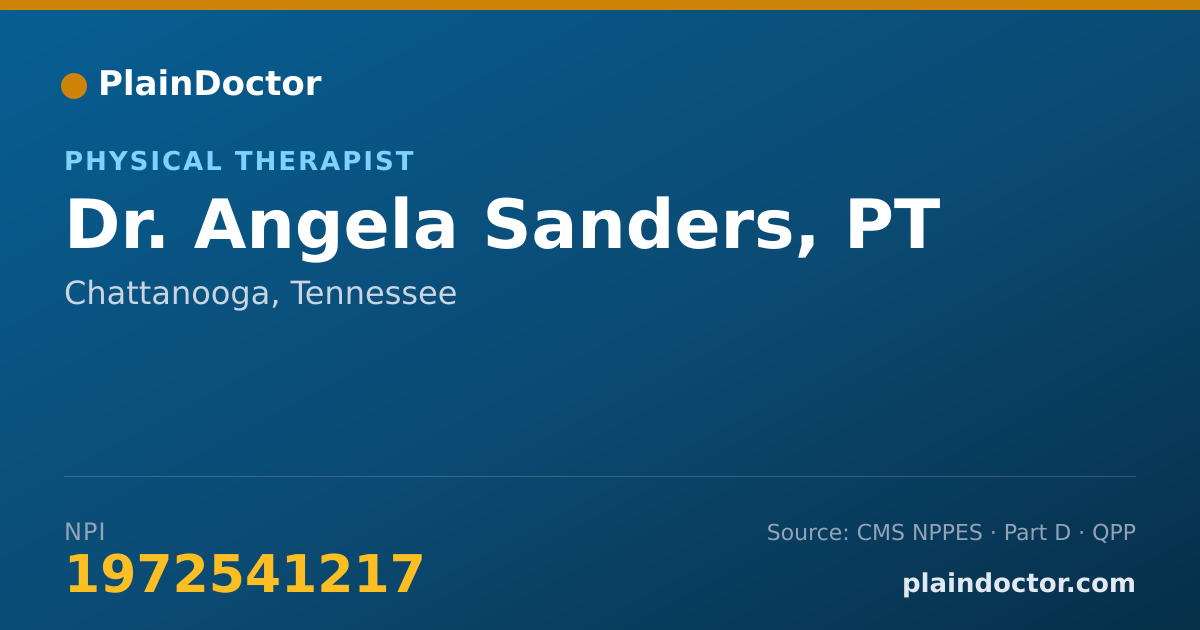Shareable card for Angela Sanders, PT - Physical Therapist, Chattanooga, TN