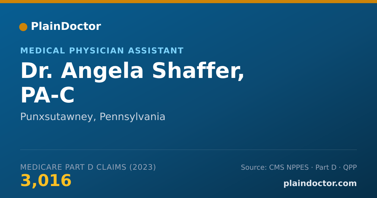 Shareable card for Angela Shaffer, PA-C - Medical Physician Assistant, Punxsutawney, PA