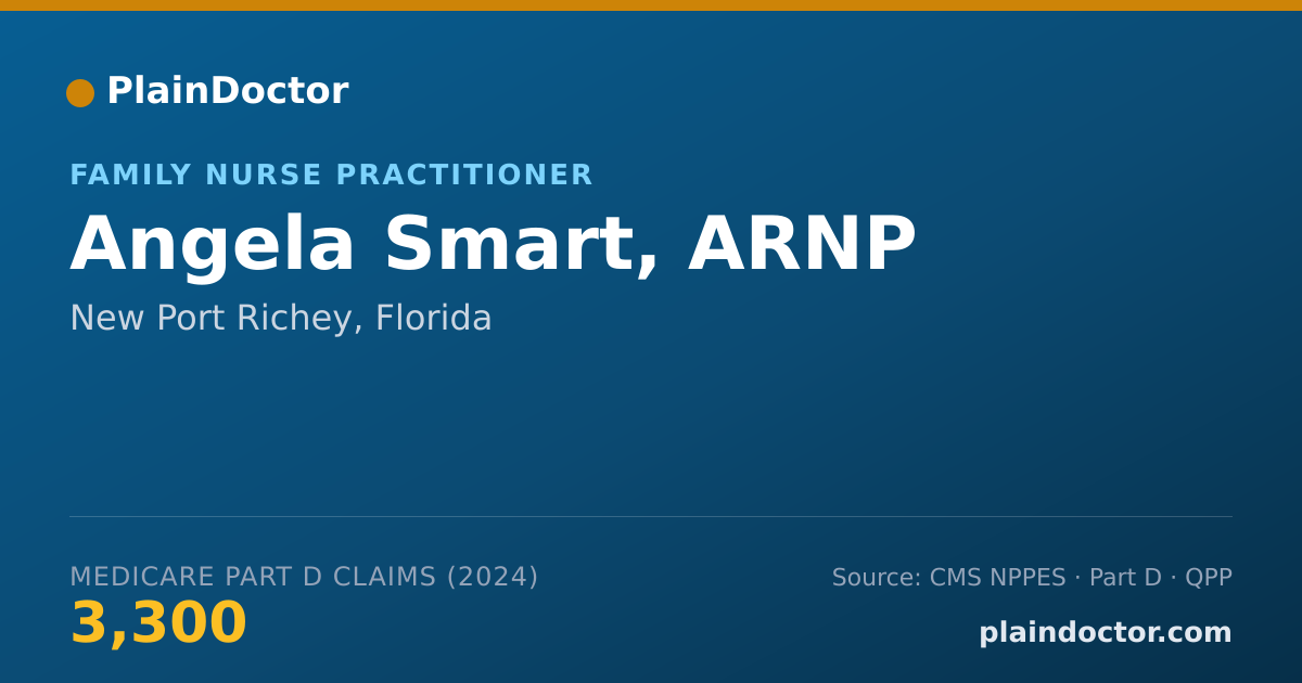 Shareable card for Angela Smart, ARNP - Family Nurse Practitioner, New Port Richey, FL