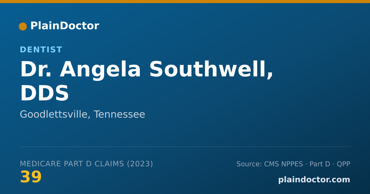 Shareable card for Angela Southwell, DDS - Dentist, Goodlettsville, TN
