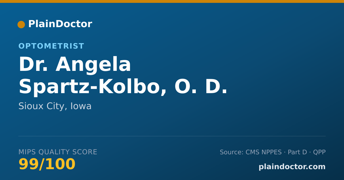 Shareable card for Angela Spartz-Kolbo, O. D. - Optometrist, Sioux City, IA