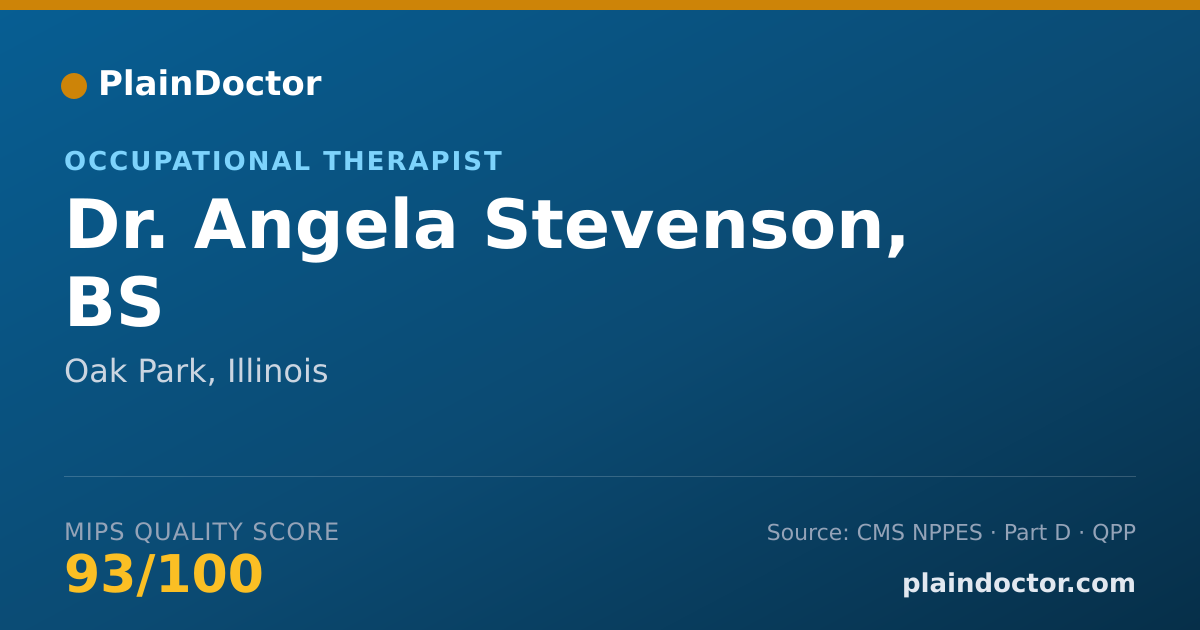 Shareable card for Angela Stevenson, BS - Occupational Therapist, Oak Park, IL