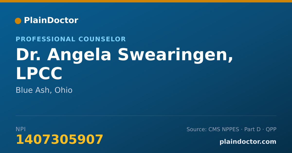 Shareable card for Angela Swearingen, LPCC - Professional Counselor, Blue Ash, OH
