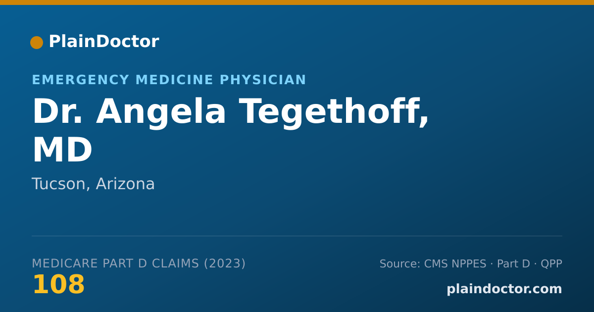 Shareable card for Angela Tegethoff, MD - Emergency Medicine Physician, Tucson, AZ