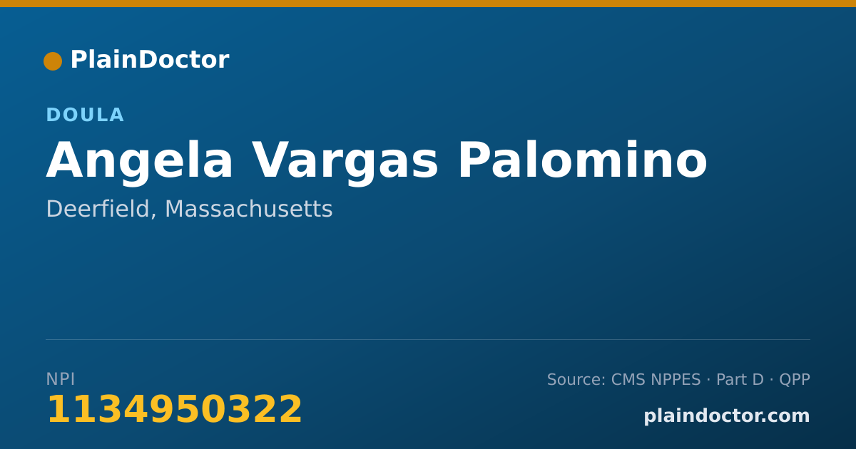 Shareable card for Angela Vargas Palomino - Doula, Deerfield, MA