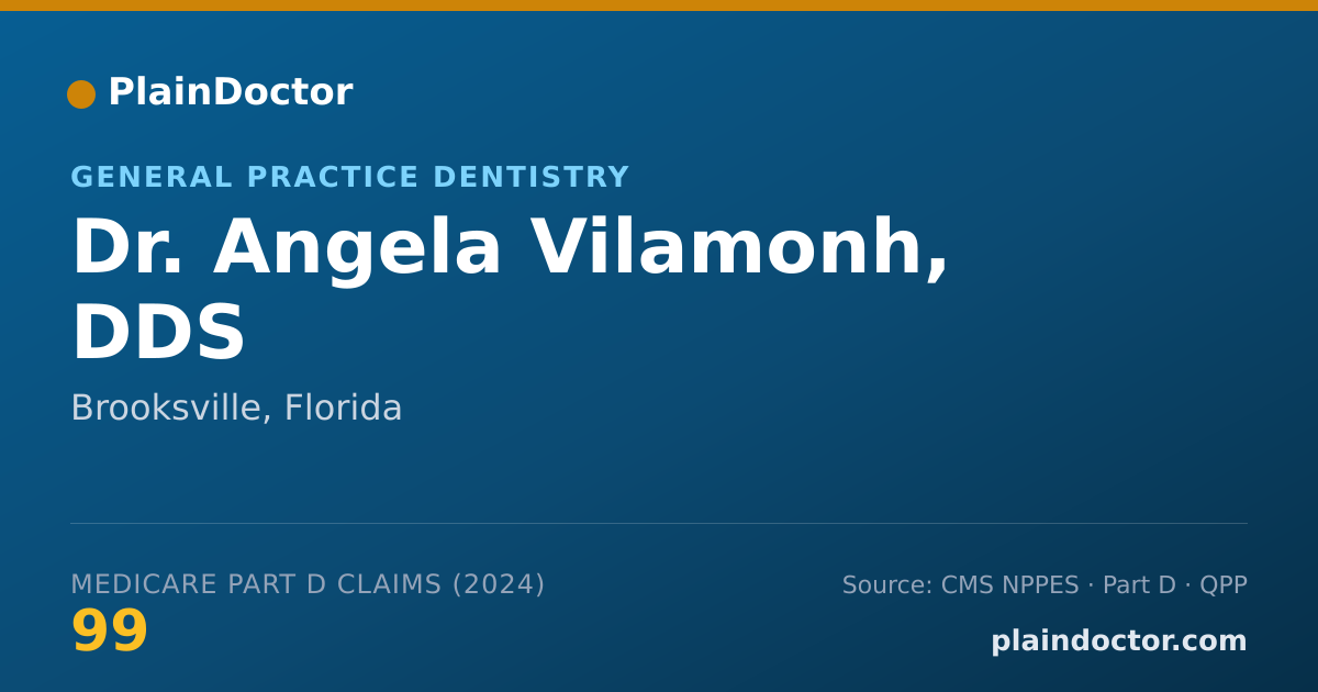 Shareable card for Angela Vilamonh, DDS - General Practice Dentistry, Brooksville, FL