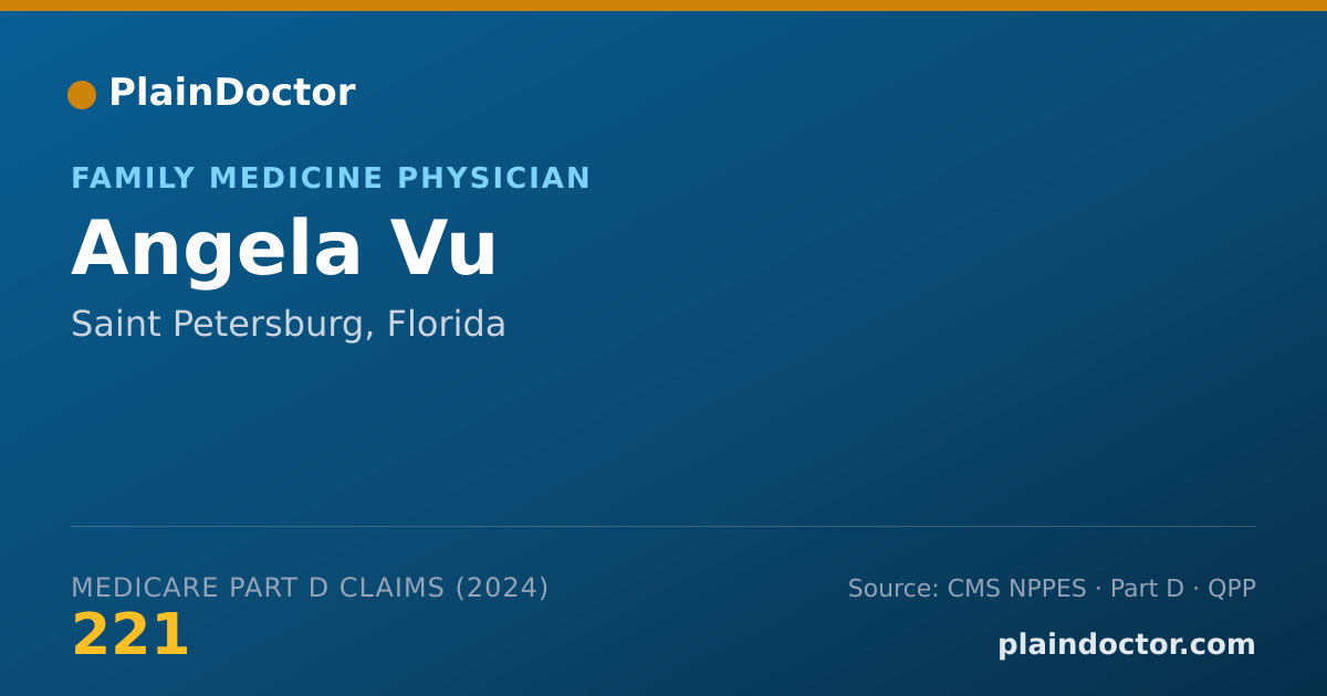 Shareable card for Angela Vu - Family Medicine Physician, Saint Petersburg, FL