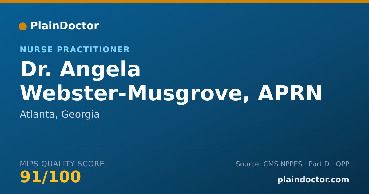 Shareable card for Angela Webster-Musgrove, APRN - Nurse Practitioner, Atlanta, GA