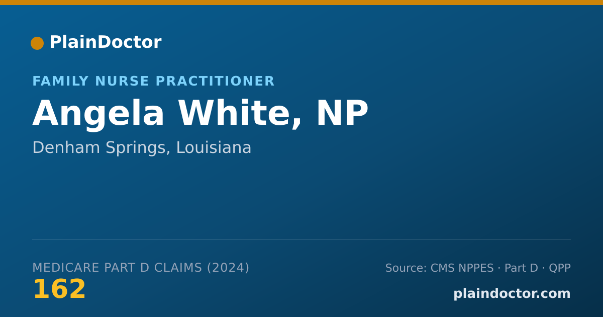 Shareable card for Angela White, NP - Family Nurse Practitioner, Denham Springs, LA