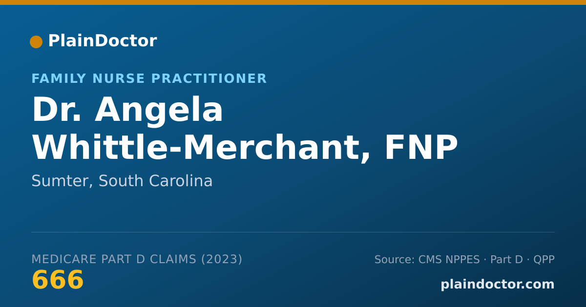 Shareable card for Angela Whittle-Merchant, FNP - Family Nurse Practitioner, Sumter, SC