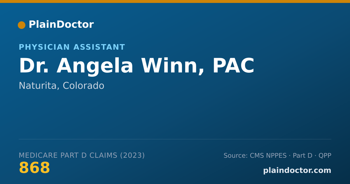 Shareable card for Angela Winn, PAC - Physician Assistant, Naturita, CO