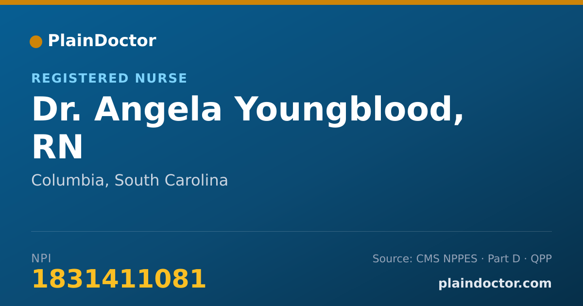Shareable card for Angela Youngblood, RN - Registered Nurse, Columbia, SC