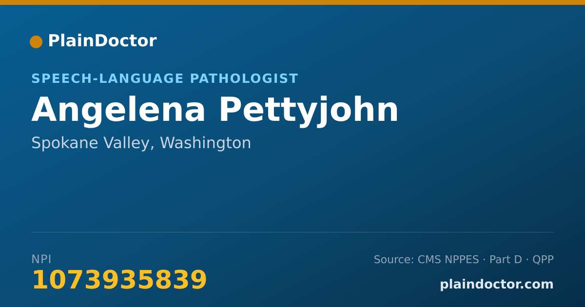 Shareable card for Angelena Pettyjohn - Speech-Language Pathologist, Spokane Valley, WA