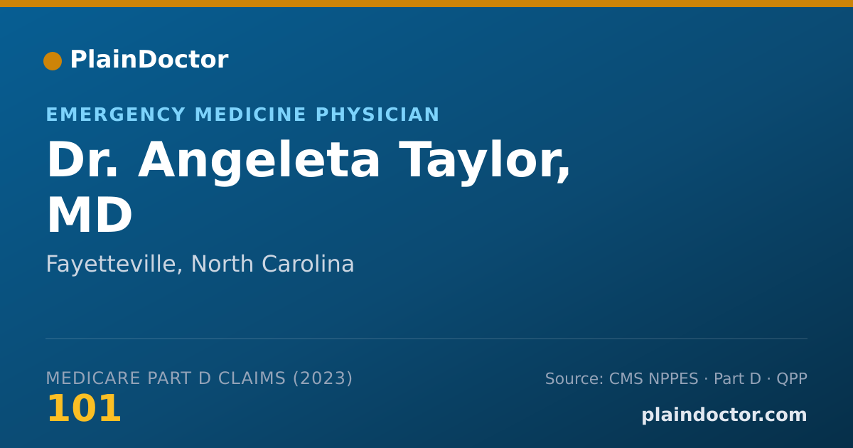 Shareable card for Angeleta Taylor, MD - Emergency Medicine Physician, Fayetteville, NC