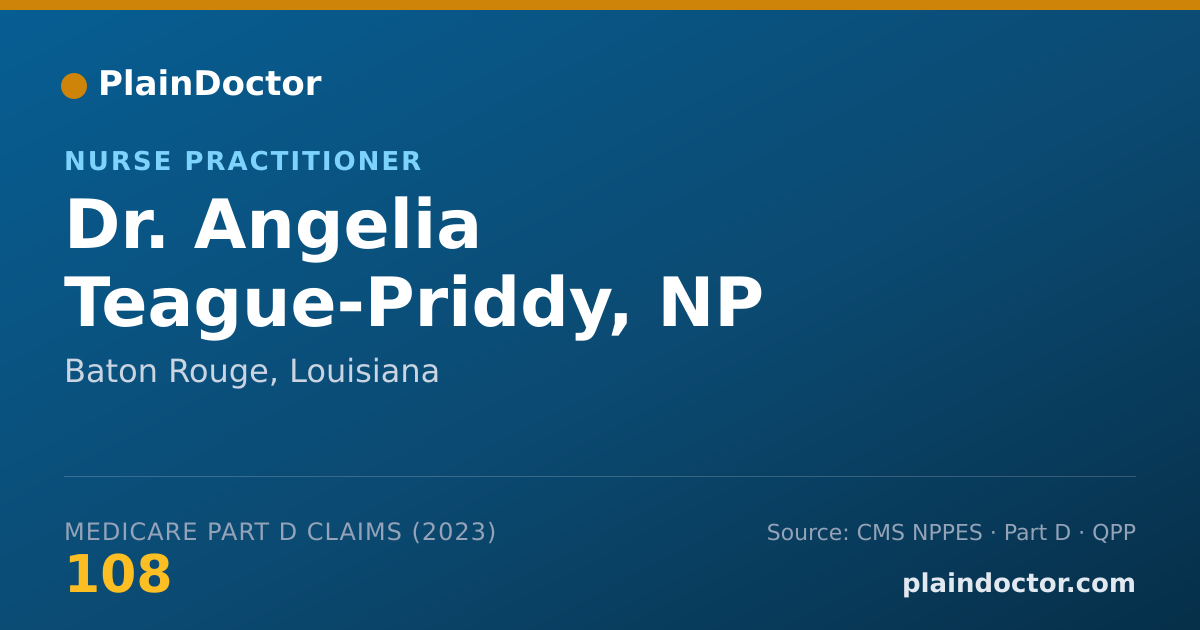 Shareable card for Angelia Teague-Priddy, NP - Nurse Practitioner, Baton Rouge, LA