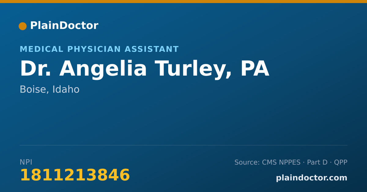 Shareable card for Angelia Turley, PA - Medical Physician Assistant, Boise, ID