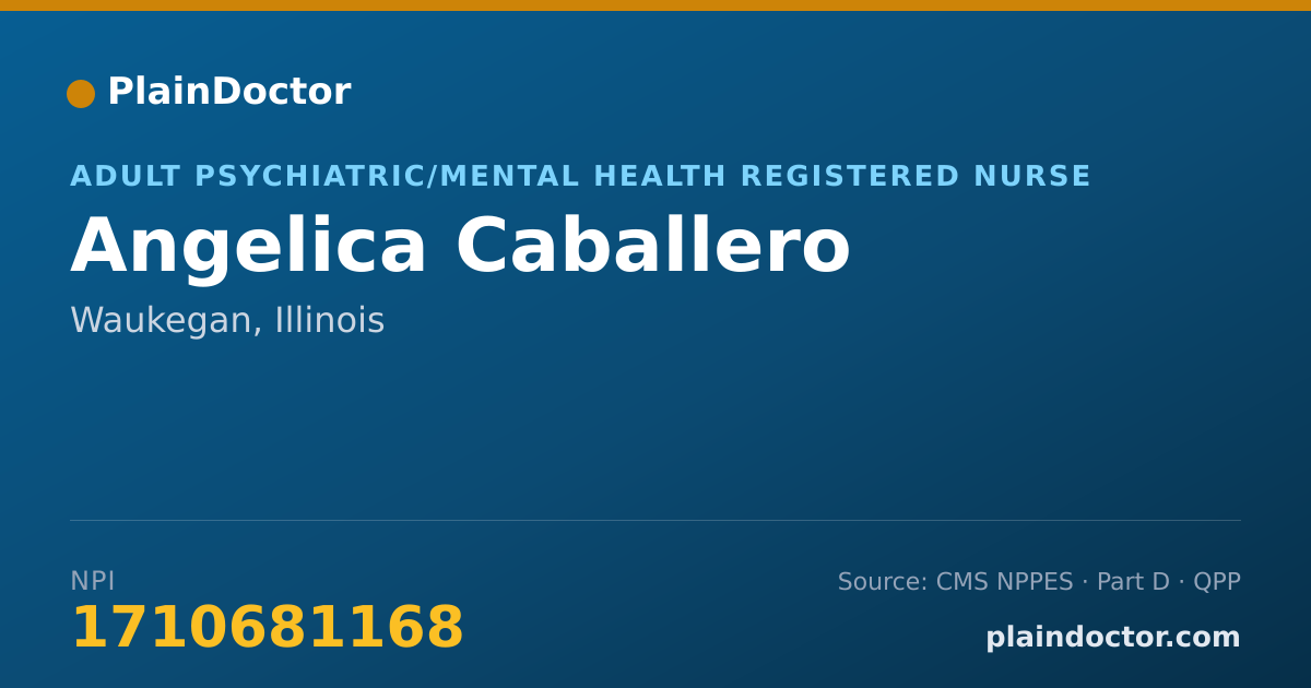 Shareable card for Angelica Caballero - Adult Psychiatric/Mental Health Registered Nurse, Waukegan, IL