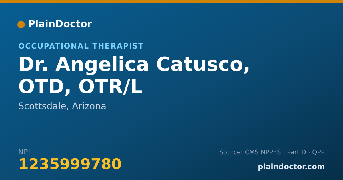 Shareable card for Angelica Catusco, OTD, OTR/L - Occupational Therapist, Scottsdale, AZ