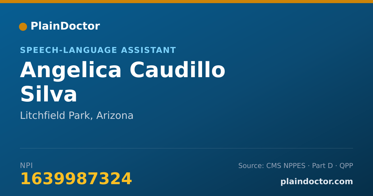 Shareable card for Angelica Caudillo Silva - Speech-Language Assistant, Litchfield Park, AZ