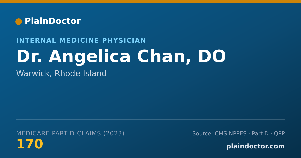 Shareable card for Angelica Chan, DO - Internal Medicine Physician, Warwick, RI