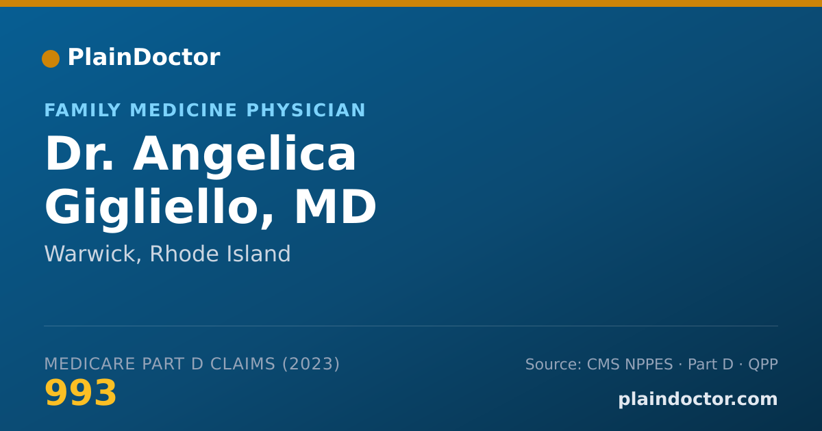 Shareable card for Angelica Gigliello, MD - Family Medicine Physician, Warwick, RI