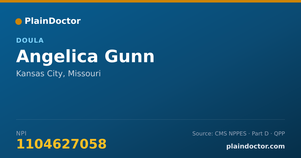 Shareable card for Angelica Gunn - Doula, Kansas City, MO
