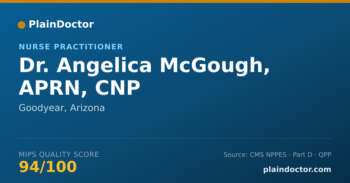 Shareable card for Angelica McGough, APRN, CNP - Nurse Practitioner, Goodyear, AZ