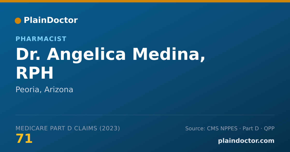 Shareable card for Angelica Medina, RPH - Pharmacist, Peoria, AZ