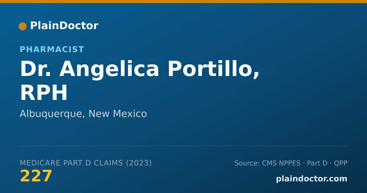 Shareable card for Angelica Portillo, RPH - Pharmacist, Albuquerque, NM