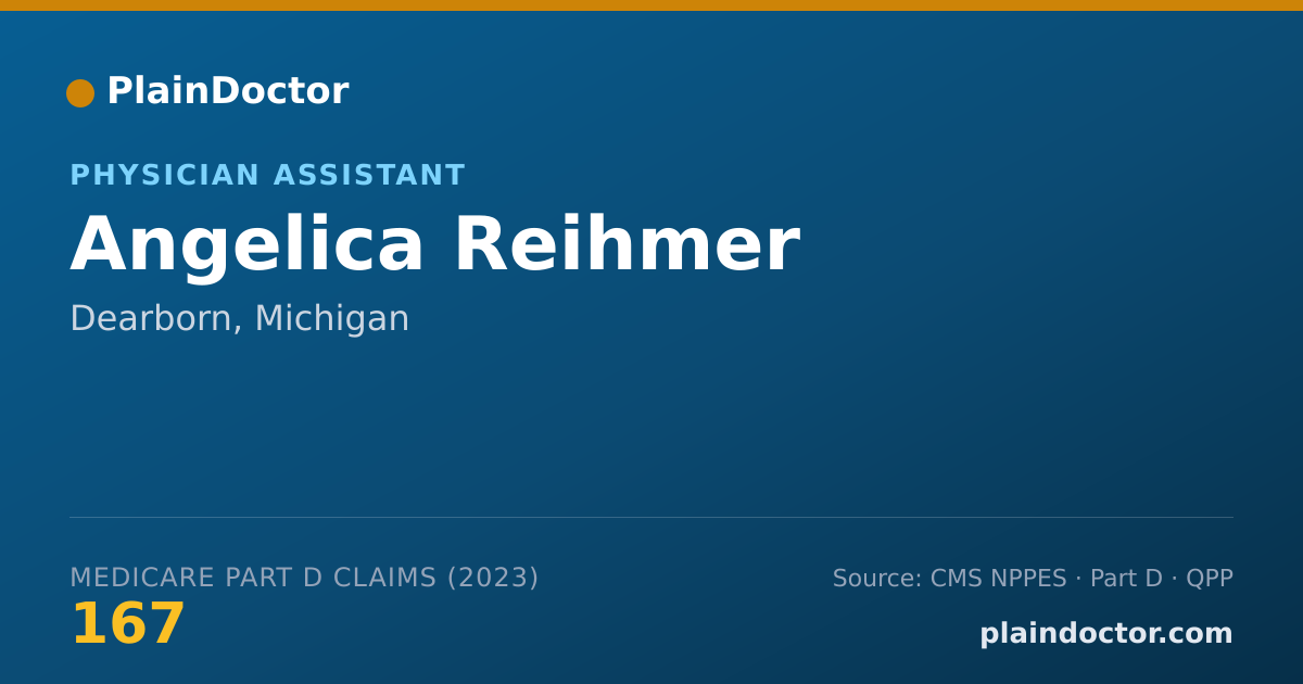 Shareable card for Angelica Reihmer - Physician Assistant, Dearborn, MI