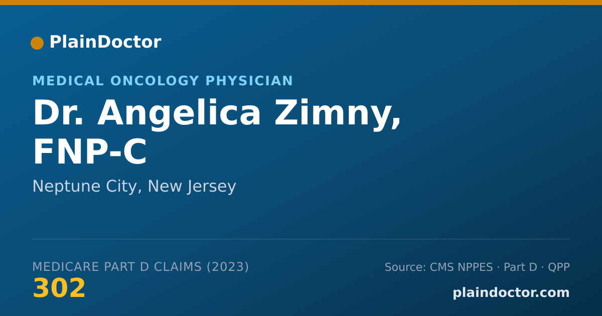 Shareable card for Angelica Zimny, FNP-C - Medical Oncology Physician, Neptune City, NJ