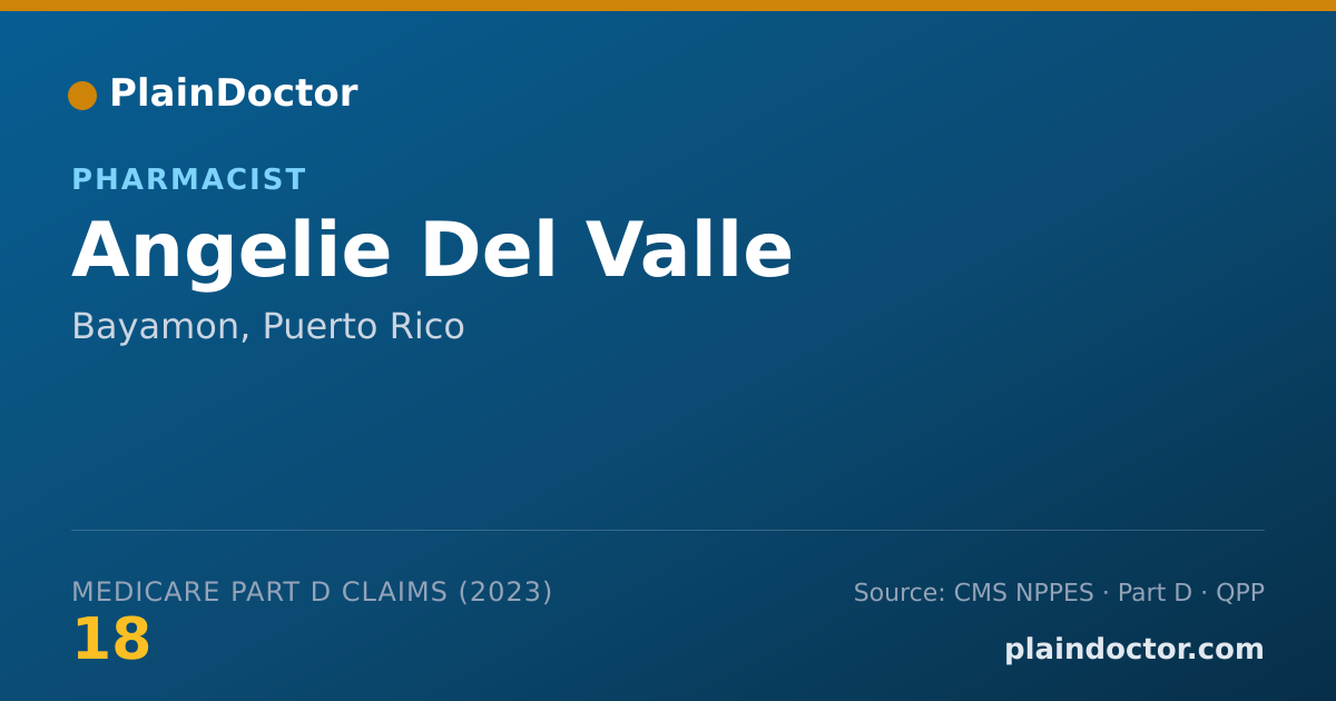 Shareable card for Angelie Del Valle - Pharmacist, Bayamon, PR