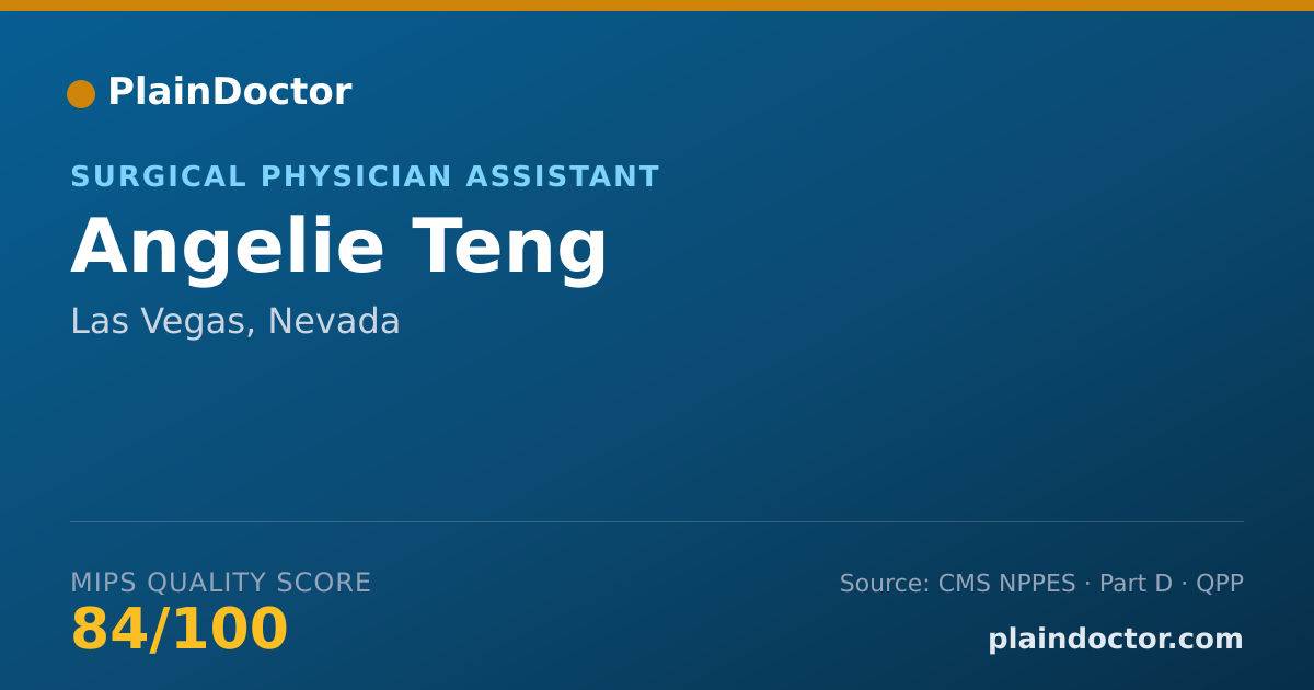 Shareable card for Angelie Teng - Surgical Physician Assistant, Las Vegas, NV