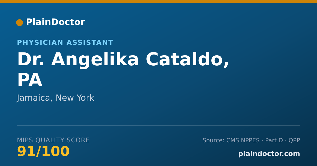Shareable card for Angelika Cataldo, PA - Physician Assistant, Jamaica, NY
